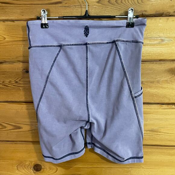 Free People Movement Purple Athletic Bike Shorts Medium - Picture 2 of 6